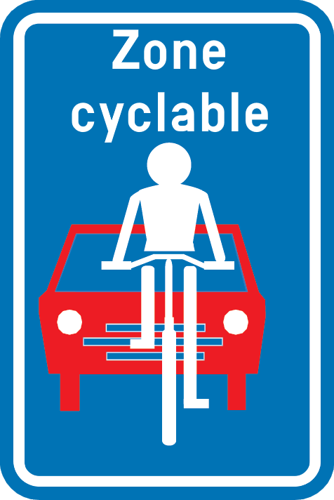 Panneau d'avertissement pour porte-vélos et chargement dépassant